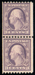 # 489 VF+ OG NH, Line Pair, lovely color!