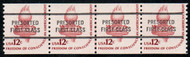 #1816c F-VF OG NH, Line Pair Strip of 4, dull gum, spectacular!
