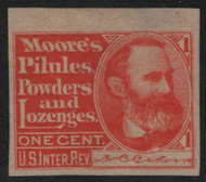 #RS183 P3 F-VF mint, no gum, proof on India, eye popping color!