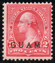 Guam # 2a F-VF OG Hr, vibrant color!