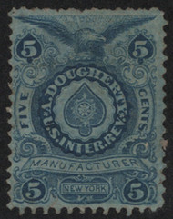 #RU 5d VF, appears unused, tiny tear, vivid color!
