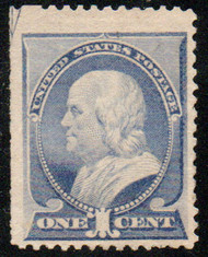 # 212 F-VF JUMBO mint, deep rich color, no gum, small thin, vivid color!