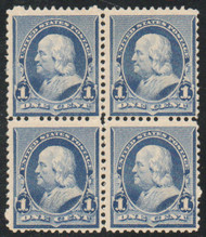 # 219 F-VF OG NH, Block of 4, fresh color!