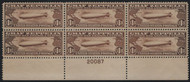 #C 14 SUPERB OG NH, a lovely bottom plate block, each stamp is well centered and the plate number single and bottom right stamps are XF-SUPERB, CHOICE GEM!