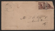 # 113c F/VF Bisect on Cover, w/PF (12/90) CERT, paying the 3c rate, socked on the nose target cancel, the diagonal bisect is much rarer than the horizontal cuts,   A RARITY!@