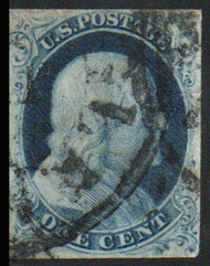 #   8A VF/XF, w/CROWE (01/25) CERT, a well centered stamp with large margins, small sealed tear, Nice!