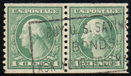 # 490 XF-SUPERB, Pair, w/PF (GRADED 95 (04/24)) CERT, clear cancel, fresh color, SELECT!