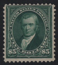 # 263 F/VF OG H, w/PSE (11/06) CERT,  a rare unwatermarked $5 Madison, tough to find without any flaws, SUPER!