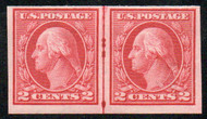# 459 VF OG NH, Line Pair, w/APS (12/98) CERT, usual crease between stamps, SUPER NICE!