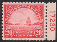 # 567 VF+ OG NH, Plate number single, fresh color!