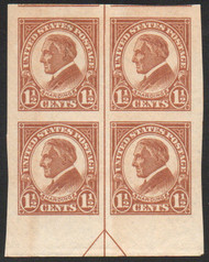 # 576 SUPERB JUMBO OG NH, Bottom Arrow Block, beautiful margins, GEM!