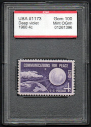 #1173 GEM OG NH, w/PSE (GRADED 100, ENCAPSULATED) CERT, lovely color, SELECT!