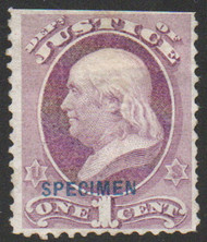 #O 25s VF mint, no gum, specimen overprint, robust color!