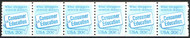 #2005 VF OG NH, Line Plate Strip of 6, plate no. 1, lovely color!