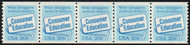 #2005 VF OG NH, Line Plate Strip of 5, plate no. 1, lovely color!