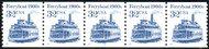 #2466L VF/XF OG NH, Plate Strip of 5, plate no. 5, pretty color, SELECT!