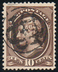 # 209b F-VF, w/PSE (GRADED 75 (12/07)) CERT, intertwined "USPD" cancel, fresh color!