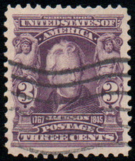 # 302 XF, w/PSE (GRADED 90 (06/05)) CERT, wavy line cancel, terrific color, SELECT!