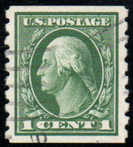 # 412 XF, w/PSE (GRADED 90 (11/12)) CERT, light wavy line cancel, nicely centered, SELECT!