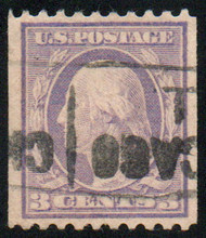 # 489 XF, w/PSE (GRADED 90 (12/08)) CERT, Chicago roller cancel, very nice, CHOICE!