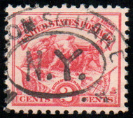 # 629 XF-SUPERB, w/PSE (GRADED 95 (08/12)) CERT, sock on the nose double oval NY cancel, beautifully centered, GEM!