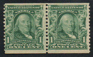 # 318 F/VF OG H, w/PF (11/91) CERT, a very rare genuine pair, fresh bright color, only purchase with proper certification, this stamp is highly counterfeited, SELECT PAIR!