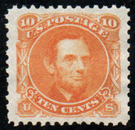 # 116E1i XF-SUPERB mint, no gum, eye popping orange color, SELECT!