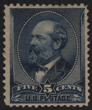 # 216 VF OG H, small thin, spectacular color!