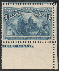 # 230 VF OG NH, single w/ partial imprint, vibrant color!