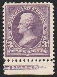 # 253 F-VF OG H, single w, partial imprint, lovely color!