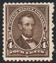 # 254 VF OG H, thin, nice color!