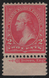 # 267a F-VF OG NH, single w/ partial imprint, very nice!