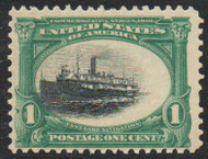 # 294 F-VF OG LH, speeding ship, robust colors!