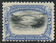 # 297 Fine+ part OG H, raised bridge, pretty color!