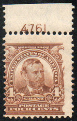 # 303 Fine OG H, Plate number single w/top, thin, nice price!