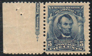 # 304 F-VF OG NH, single w/ partial imprint, pretty color!