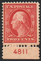 # 332 F-VF OG Hr, Plate number single, vibrant color!