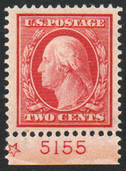 # 332 VF/XF JUMBO OG H, Plate number single w/ star marking, nice margins!