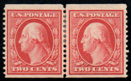 # 353 VF OG Hr, Line Pair, w/CROWE (10/24) CERT, very well centered for this highly counterfeited coil, only buy with a certificate, Choice!