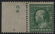 # 357 Fine+ OG H, single w/ printers markings, very neat!