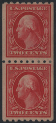 # 391 F-VF OG H, Vertical Pair, lovely color!