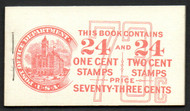 # 405b and 406a, BK34 Complete Combo Book, w/PSE (05/25) CERT, a very rare complete booklet, a very fresh booklet from this era, light cover crease, CHOICE!