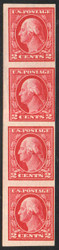# 409Ev F-VF OG LH, Paste-up Strip of 4, vibrant color!