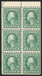 # 424d F-VF OG NH, Booklet Pane of 6, fresh color!