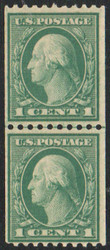 # 448 VF OG NH, Line Pair, vibrant color!