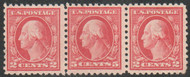 # 505 F-VF OG H, Strip of 3, rich color!