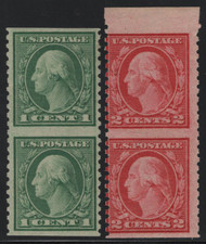 # 538a // 540a F-VF OG NH, Imperf Between Pairs, vibrant colors, lovely find!