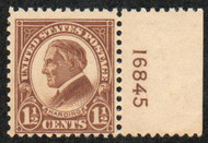 # 553 F-VF OG NH, Plate number single, fresh color!