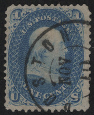 #  63 VF, town cancel, lovely color!