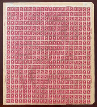 # 344 VF/XF OG NH, Complete Sheet of 400, stamps are all VF/XF, normal edge wear from sheets this size,    Seldom seen